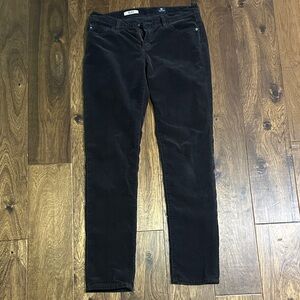 Adriano Goldschmied Black The Stilt Cigarette Leg Corderoy Pant Size 28